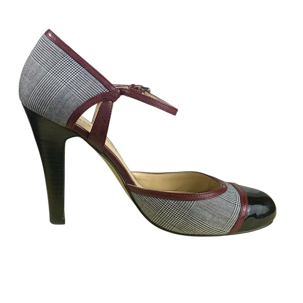 Audrey Brooke Plaid Heels Size 10 Stiletto Office Vamp